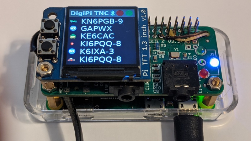 DigiPi installed on Pi Zero with Fe-Pi Audio Z v2 board and adafruit screen