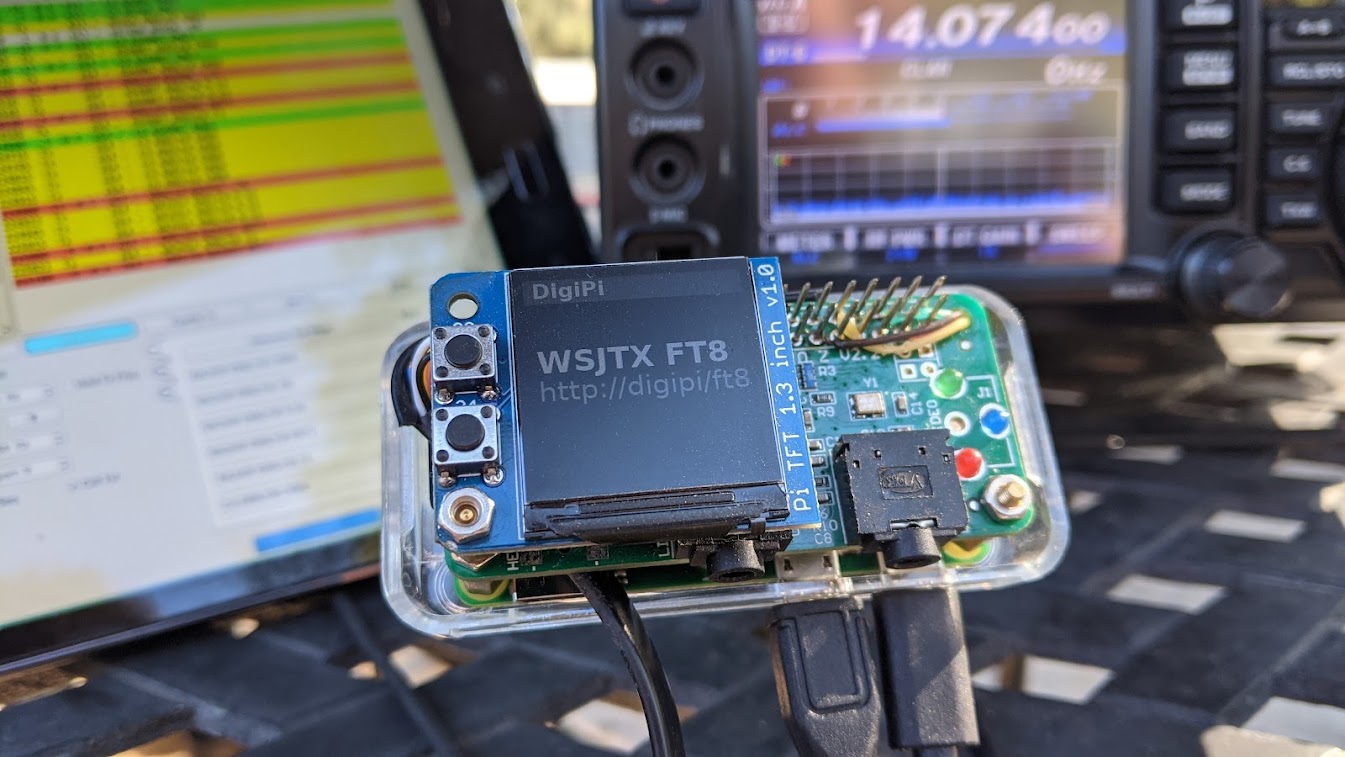 DigiPi in FT8 mode connected to Yaesu 991 via USB and Android tablet over wifi